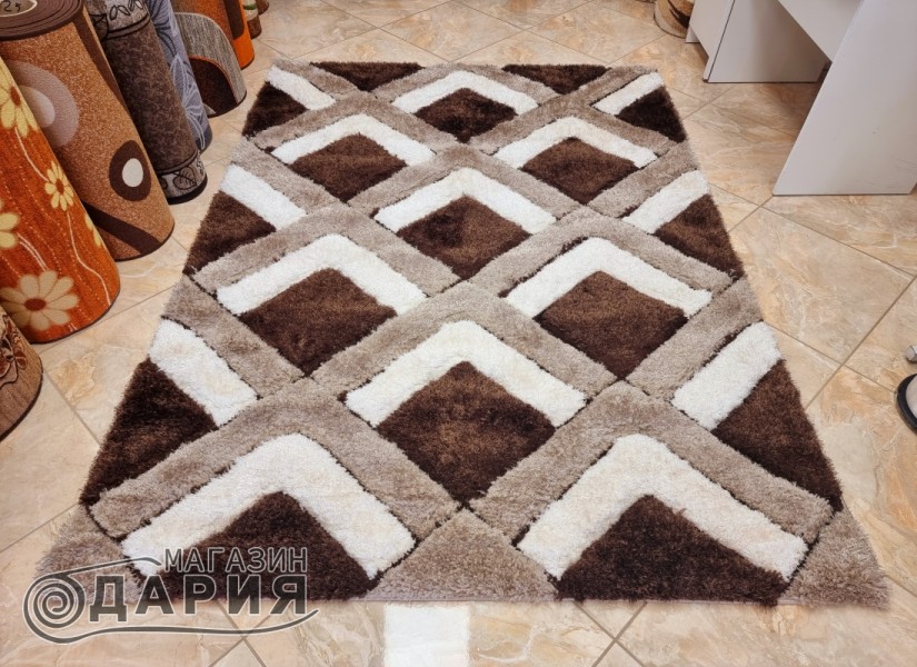 Тъкан килим 3D SHAGGY GRANDE 400 brown